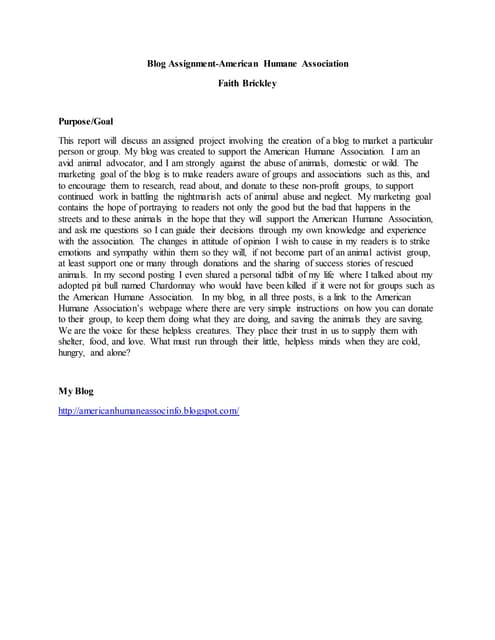 Blog Assignment | DOCX | Non-Profit Organizations | Industries