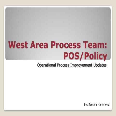 POS-Policy Leadership Updates New