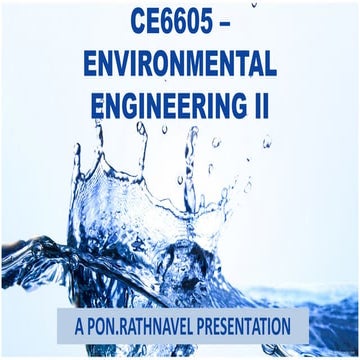 CE6605 Environmental Engineering II - Course Presentation