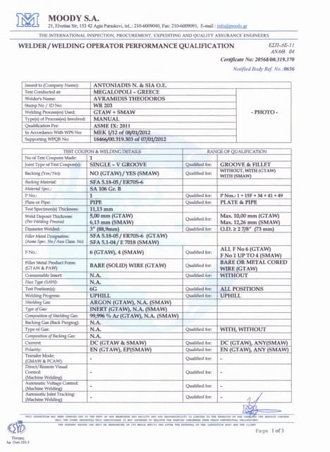 Sample rel assement a company -sov reliability assessment criteria | PDF