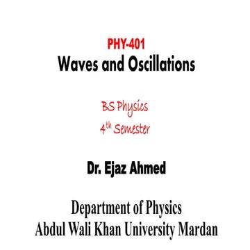 Physics presentation in wave an oscillation