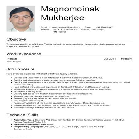 Resume Magnomoinak Mukherjee