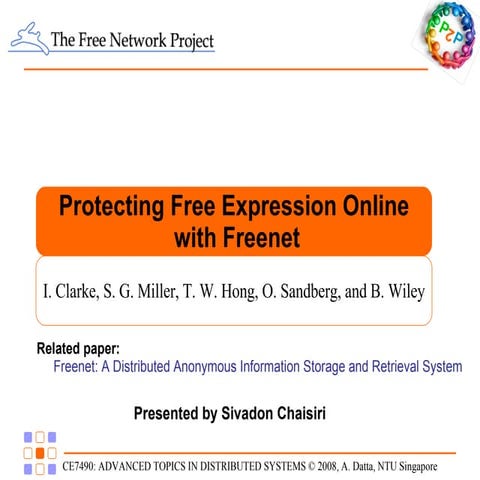 Present Paper: Protecting Free Expression Online on Freenet