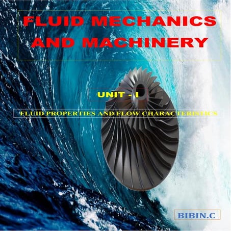 CE 8394 FLUID MECHANICS AND MACHINERY NOTES UNIT I | PDF