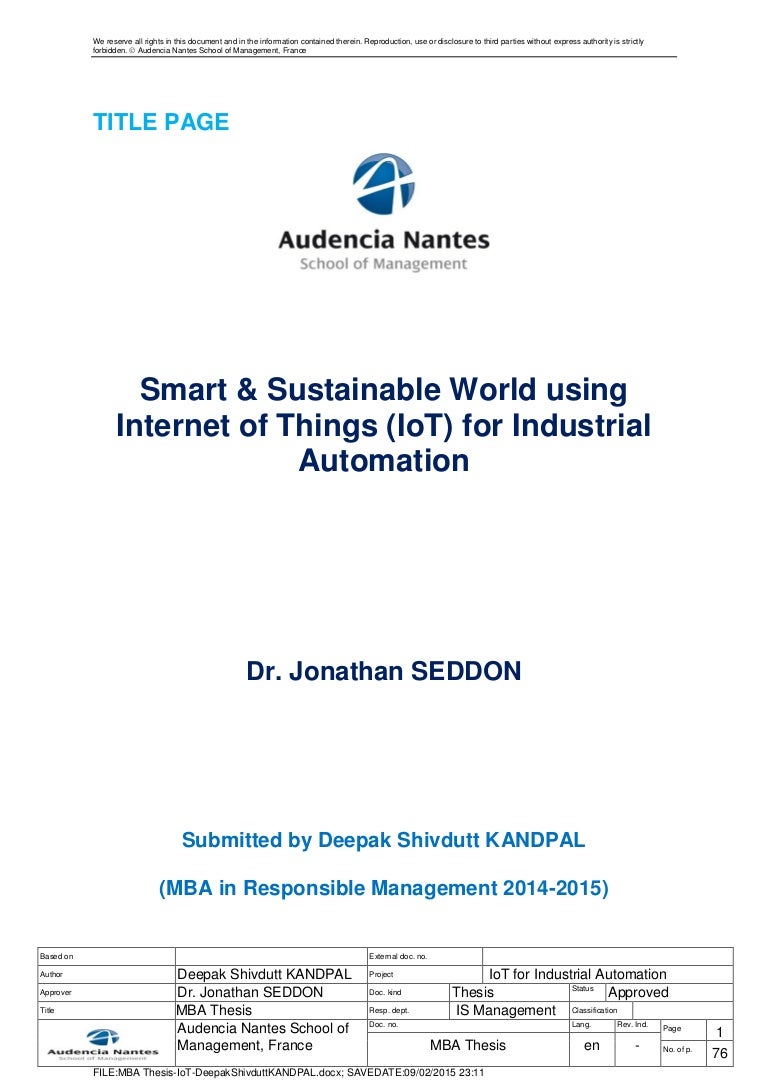 Mba dissertation sample image