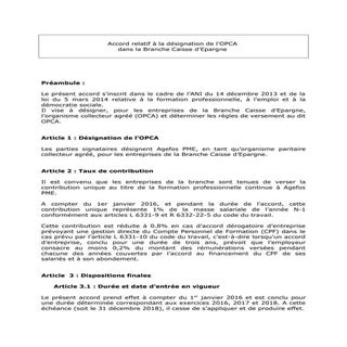 IDCC 20096 désignation de l'OPCA da...