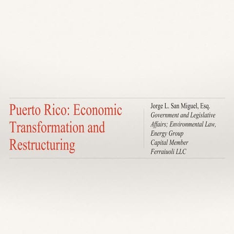 Puerto Rico’s Fiscal and Economic Crisis | PPTX