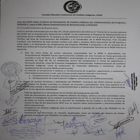 Reunion Plenaria del CEAPI con la Coordinación Nacional de la Modalidad EIB