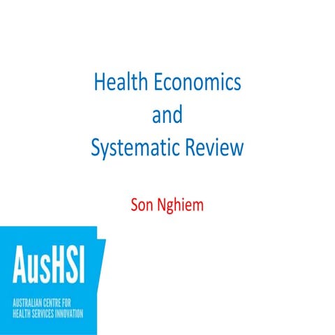 Systematic review intro for librarians