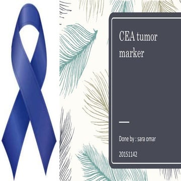 Cea tumor marker | PPTX