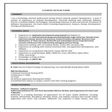 SandeepKumarPadhi Android 2plusYears EXP Updated