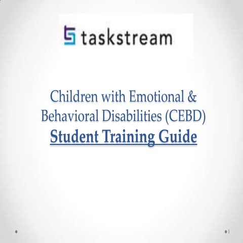 CEBD TS student instructional guide