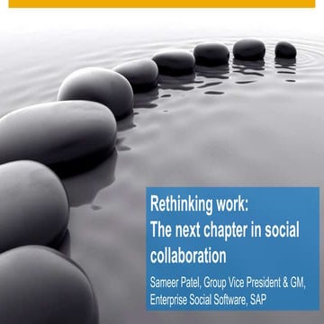 CeBIT Keynote: Rethinking Work. The Next Chapter in Social Collaboration