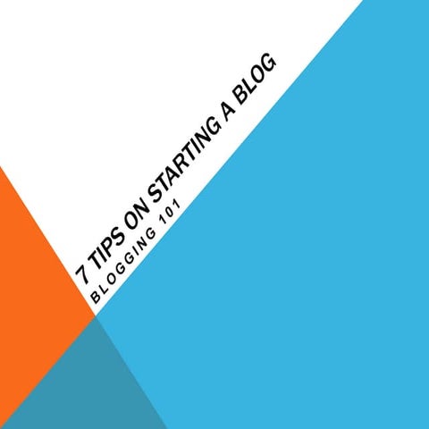 Blogging 101: 7 TIps on Starting a blog (Cebu blogging summit 2014)