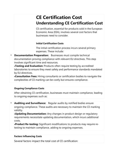 CE Certification 12 iso certification ppt CE Certification 12 iso certification ppt