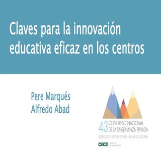 Claves para la innovación educativa...