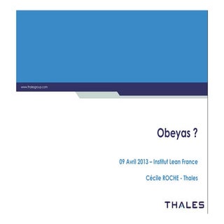 Les obeyas chez Thales par Cécile R...