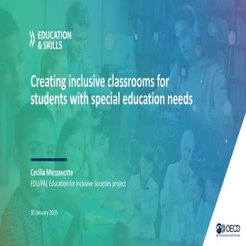 Cecilia Mezzanotte presents at the OECD webinar How to create inclusive class...