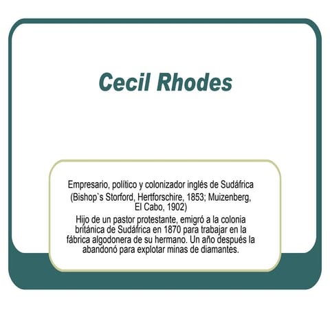 Cecil Rhodes | PPT