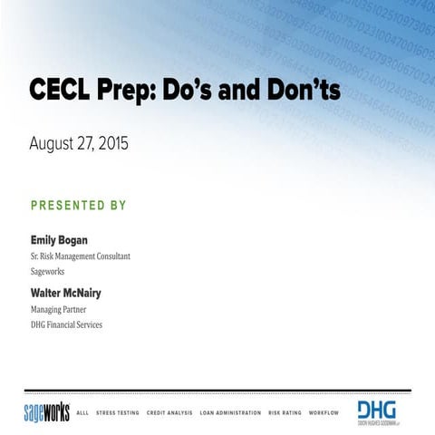 CECL Prep: Do's and Don'ts