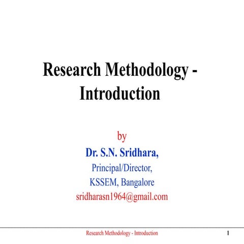 Research Methodology - KSSEM - SNS