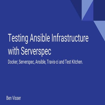 Testing Ansible Infrastructure With Serverspec