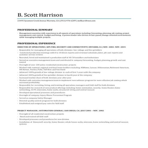 B. Scott Harrison resume | DOCX