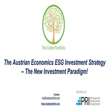 Cedar Austrian Economics ESG Investment Strategy