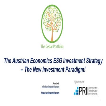 Cedar Austrian Economics ESG Investment Strategy