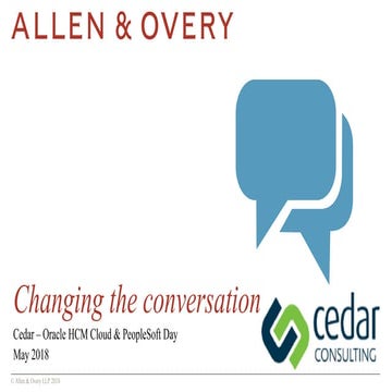 Cedar Day 2018 - How to Create Business Value from Your PeopleSoft HCM Technology - Chris Pannell