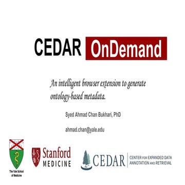 Cedar OnDemand: An intelligent browser extension to generate ontology-based m...