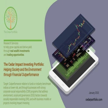 Cedar Portfolio Impact Investing Model Portfolio Jan 7 2020
