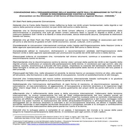 Cedaw convenzione