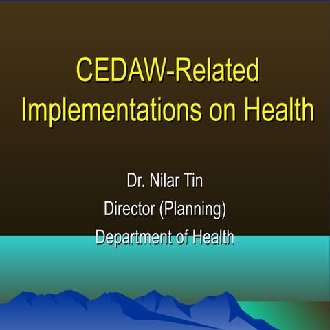Cedaw related health activities 11th june