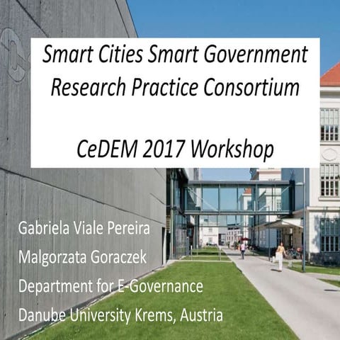 Smart Cities workshop at CeDEM17