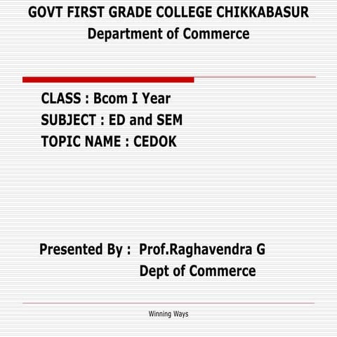 GFGC CHIKKABASUR ( CEDOK )