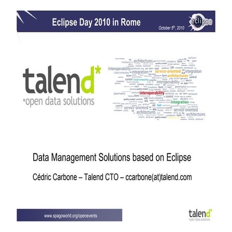 Data Management Solutions based on Eclipse