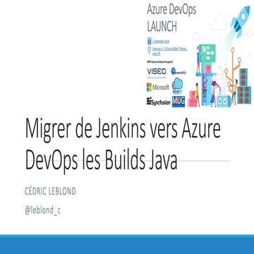 Cedric leblond migrer jenkins AWS vers Azure Devops