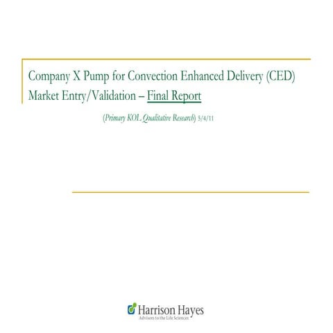 CED Tight Space Innovation Market Entry- final report