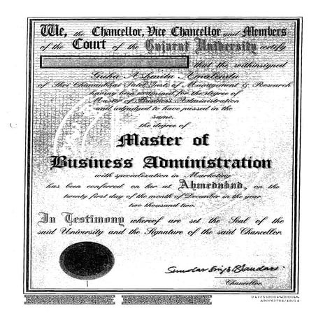 MARK SHEETS and certificates OF MBA