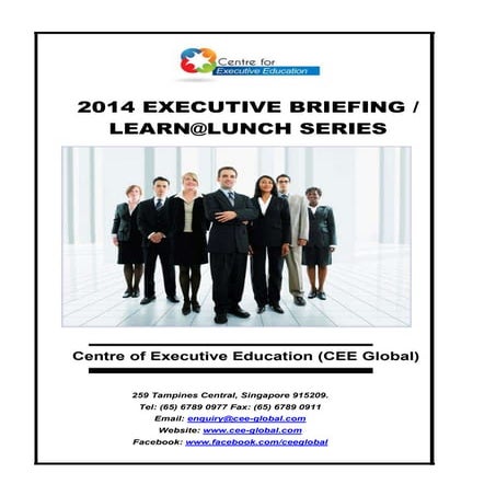 CEE 2015 Directory of Executive Briefing - Learn@Lunch Series 