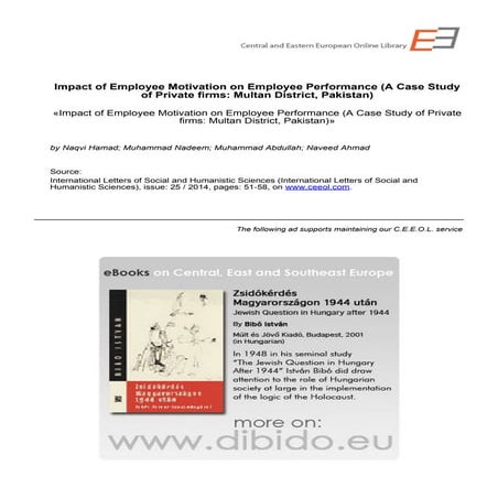 Impact of Motivation on Performance