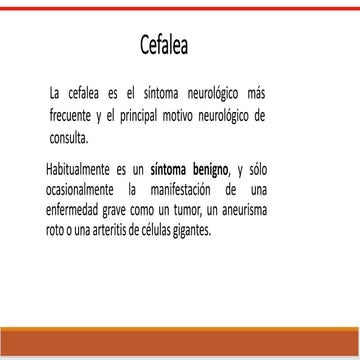 CEFALEA PRIMARIA - SECUNDARIA Y SÍNTOMAS | PDF