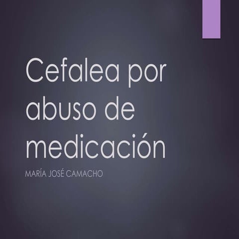 Cefalea por abuso de medicación
