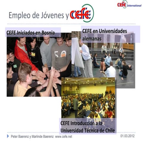 Cefe experiencias de desempleo dos jovenes e mapa de rota