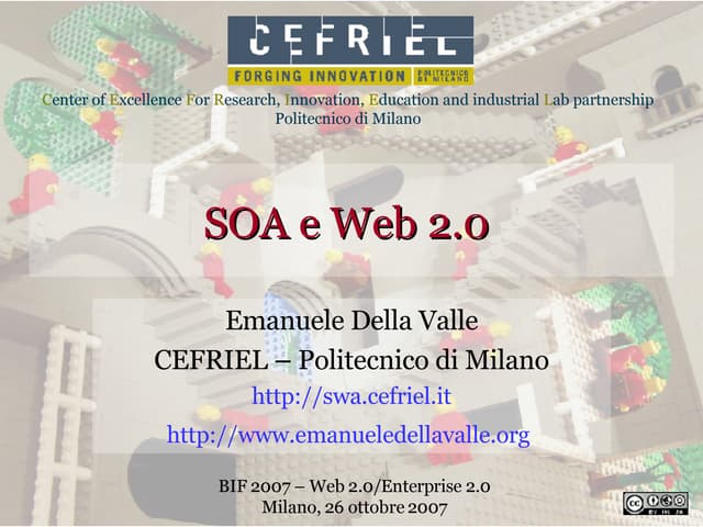Cefriel Della Valle Web 2.0 And Soa Bif