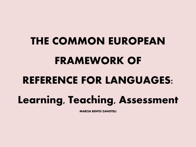 Cefr presentation