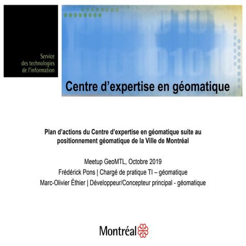 Centre expertise géomatique Montréal