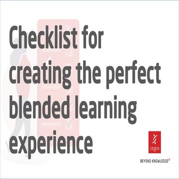 Checklist for creating the perfect blended learning experience