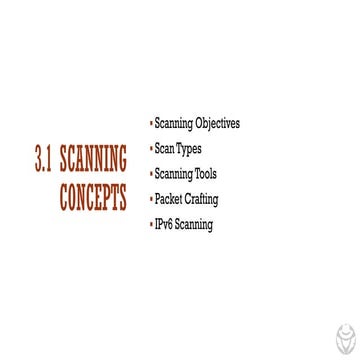 CEH Module 3 Scanning CEH V13, concepts and types